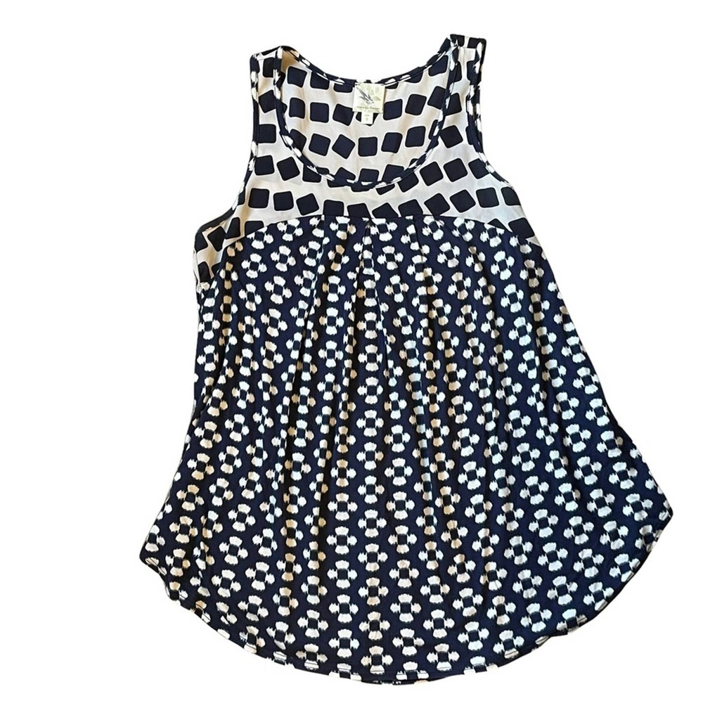 Weston Wear Anthropologie Scoop‎ Neck Multi Fabric Tank Top Loose Fit Small